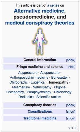 Wikipedia on Homeopathy: Chemistry and Physics
